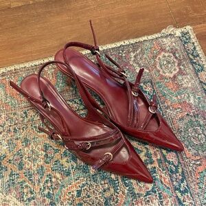 Burgandy strappy heels size 6 from Zorma Alin